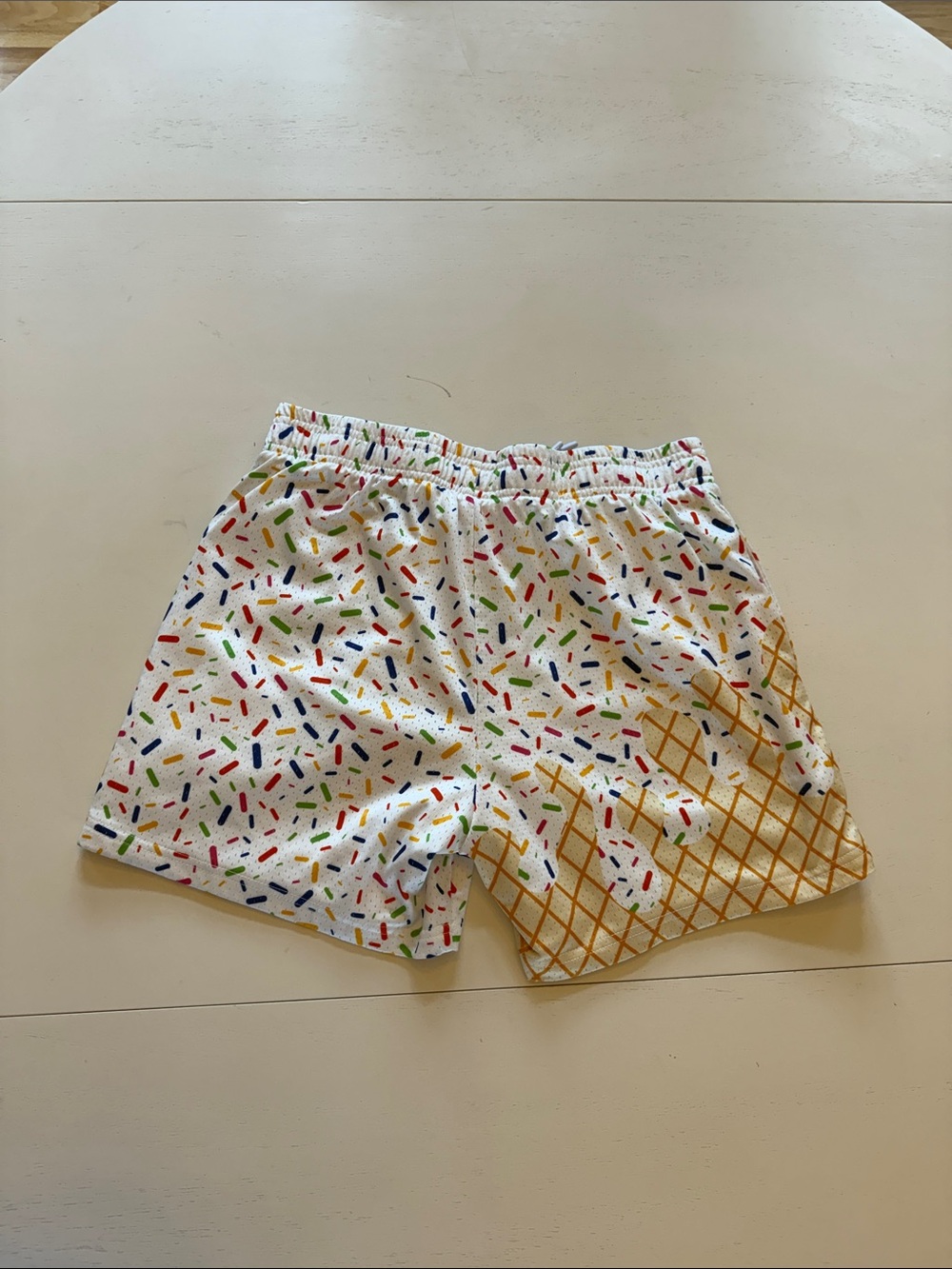 BASEBALL LIFESTYLE 101 ICE CREAM MESH SHORTS VANILLA - Picture 5 of 9